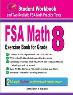 FSA Math Exercise Book for Grade 8: Student Workbook and Two Realistic FSA Math Tests