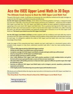 Ace the ISEE Upper Level Math in 30 Days: The Ultimate Crash Course to Beat the ISEE Upper Level Math Test