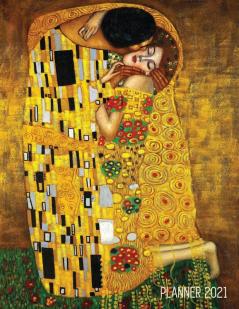 Gustav Klimt Planner 2021: The Kiss Daily Organizer (12 Months) - Romantic Gold Art Nouveau / Jugendstil Painting - For Family Use Office Work ... - December - Austrian Art Monthly Scheduler