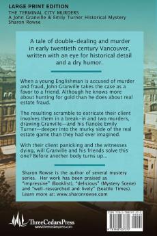 The Terminal City Murders: A John Granville & Emily Turner Historical Mystery: 4 (John Granville & Emily Turner Historical Mysteries: Large Print Edition)