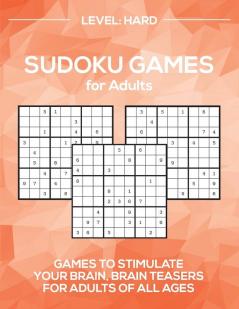 Sudoku Games for Adults Level: Hard