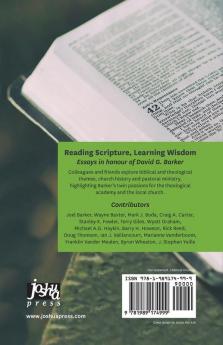 Reading Scripture Learning Wisdom: Essays in honour of David G. Barker