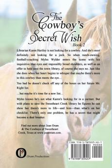 The Cowboy's Secret Wish: Large Print Edition: 2 (The Cowboys of Sweetheart Creek Texas)