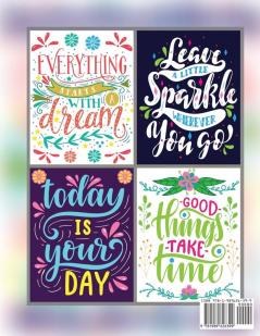 Inspirational Quotes Coloring Book for Adults
