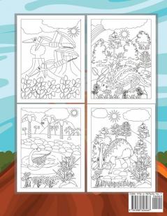 DINOSAURIOS Libro para colorear para niños: El regalo perfecto para niños edades 2-4 y edades 4-8