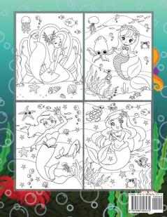 Libro de colorear de sirena para niños de 4 a 8 años: más de 40 páginas únicas y hermosas para colorear de sirena (Ideas para regalos de libros para niños)