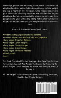 Vegan Diet: Simple Vegetarian Cookbook for Beginners (Delicious and Satisfying Vegan Recipes for Weight Loss)