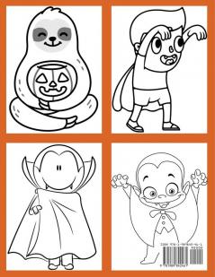 The Happy Halloween Coloring Book for Toddlers: A Large Coloring Book with Fun Halloween Characters Treats and More