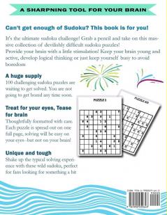 Sudoku Puzzle Book: 100 Brain Game Puzzles and Solutions Medium to Hard Puzzles for Adults - Large Print Edition