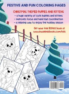 Santa's Puppies Coloring Book For Kids: Christmas Coloring Book For Kids Ages 4 - 8