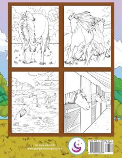 Horse Coloring Book: For Kids Ages 9-12: 4 (Young Dreamers Coloring Books)