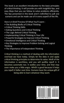 Critical Thinking: Decision Making Problem Solving and Self Development (Effective Strategies That Will Make You Improve Critical Thinking)