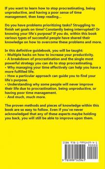 Methods to Cure Procrastination Bad Productivity and Poor Time Management: Learn How to Stop Procrastinating with a Simple Equation Made to Increase Focus Hypnosis and More Hacks You NEED to Know