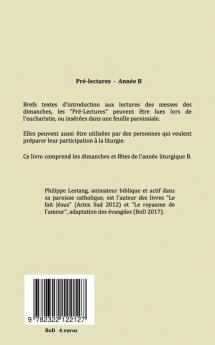 Pré-lectures B: Présentation des lectures des dimanches