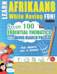 LEARN AFRIKAANS WHILE HAVING FUN! - FOR ADULTS