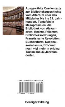 Quellentexte zur Bibliotheksgeschichte