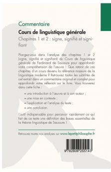 Cours de linguistique g��n��rale de Saussure - Chapitres 1 et 2