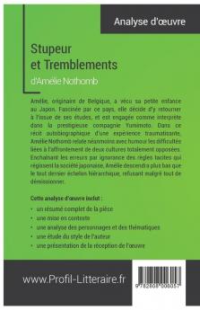 Stupeur et Tremblements d'Amélie Nothomb (Analyse approfondie): Approfondissez votre lecture de cette œuvre avec notre profil littéraire (résumé, fiche de lecture et axes de lecture) (French Edition)