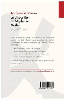 La disparition de Stephanie Mailer de Joël Dicker (Analyse de l'oeuvre): Comprendre la littérature avec lePetitLittéraire.fr