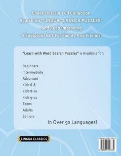 LEARN JAPANESE WITH WORD SEARCH PUZZLES FOR BEGINNERS - Discover How to Improve Foreign Language Skills with a Fun Vocabulary Builder. Find 2000 Words ... - Teaching Material Study Activity Workbook