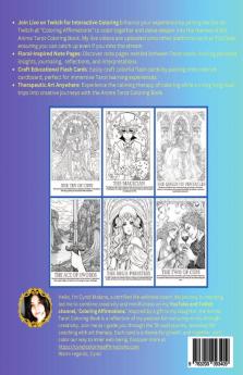 Anime Tarot Coloring Book & Notebook