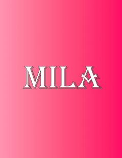 Mila: 100 Pages 8.5 X 11 Personalized Name on Notebook College Ruled Line Paper