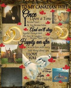 To My Canada Wife Once Upon A Time I Became Yours & You Became Mine And We'll Stay Together Through Both The Tears & Laughter: 100 Reasons Why I Love ... Notepad To Write In Prayer For Your Husband