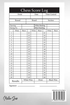 Chess Score Log Book
