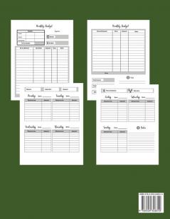 Small Business Logbook Expenses Income Tracker Monthly Budget Worksheet Weekly and daily Expense Tracker