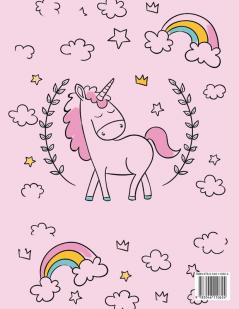 Unicorn Mermaid and Princess Coloring Book: For Kids Ages 4-8 with 40 Pages to Color in Half an Inch Thick Great Unicorn Activity Book Gift Ideas for Girls