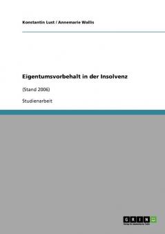 Eigentumsvorbehalt in der Insolvenz