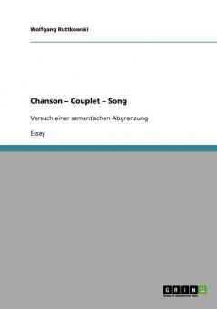 Chanson - Couplet - Song