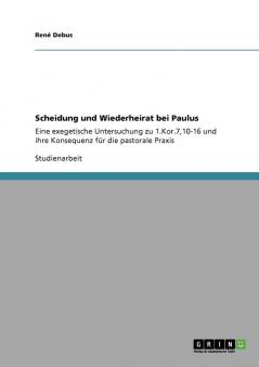 Scheidung und Wiederheirat bei Paulus