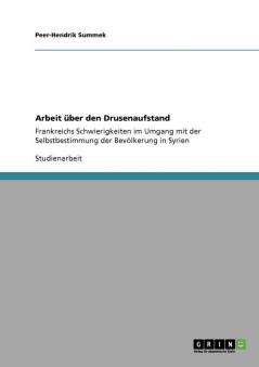 Arbeit über den Drusenaufstand
