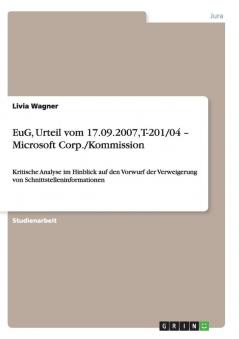 EuG Urteil vom 17.09.2007 T-201/04 - Microsoft Corp./Kommission