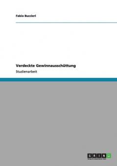 Verdeckte Gewinnausschüttung