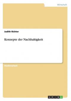 Konzepte der Nachhaltigkeit