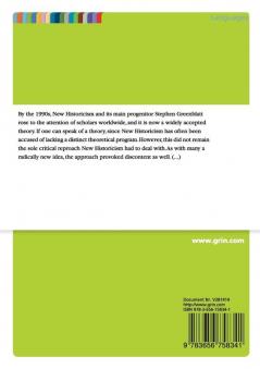 Stephen Greenblatt's New Historicism. A Viable Theory?