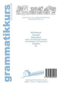 Wörterbuch Deutsch - Malayalam (Indien) - Englisch
