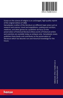 Essays on the science of religion