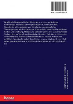 Geschichtlicht-geographisches Wörterbuch