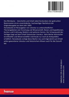 Das Râmâyana: Geschichte und Inhalt nebst Konkordanz der gedruckten Rezensionen