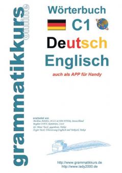 Wörterbuch C1 Deutsch - Englisch: Lernwortschatz Vorbereitung C1 Prüfung TELC oder Goethe Institut