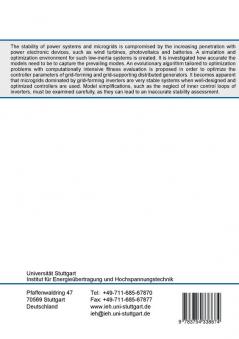Small-Signal Stability Modelling and Optimization of Microgrids