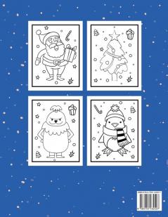 Weihnachten Malbuch fur Kleinkinder: Ab 3 Jahren: Niedliche und einfache Ausmal-Seiten: Lustiges Malbuch mit Weihnachtsmann Schneemännern Bäumen Rentieren und vielen mehr