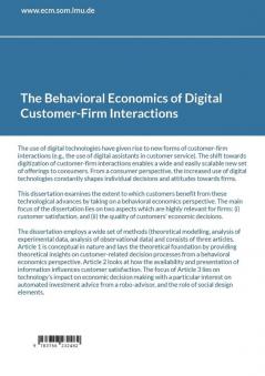 The Behavioral Economics of Digital Customer-Firm Interactions