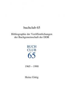 Buchclub 65. Bibliographie