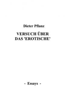 Versuch über das Erotische