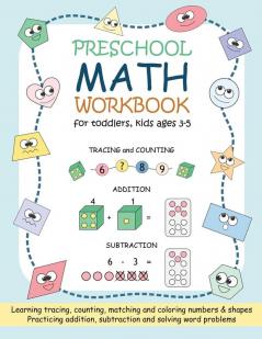 Preschool Math Workbook for Toddlers Kids Ages 3-5