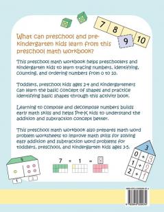 Preschool Math Workbook for Toddlers Kids Ages 3-5